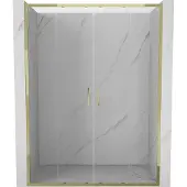 Mexen Exo dubbele schuifdouchedeur 130 , transparant, goud - 8152-130-000-50-00