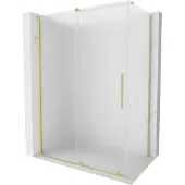Mexen Velar schuifdouchecabine 150 x 85 , matglas, geborsteld goud - 871-150-085-31-55