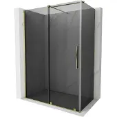 Mexen Velar schuifdouchecabine 150 x 80 , grafiet, goud - 871-150-080-41-50