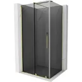 Mexen Velar schuifbare douchecabine 110 x 75 , grafiet, goud - 871-110-075-41-50