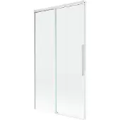 Mexen Rox badwand 2-delig schuifbaar 100 x 150 , transparant, wit - 8C9-100-001-20-00