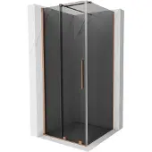 Mexen Velar schuifdouchecabine 110 x 110 , grafiet, geborsteld koper - 871-110-110-41-65