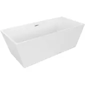 Mexen Lita vrijstaand bad 170 x 75 , wit, chroom overloop - 52121707500-01