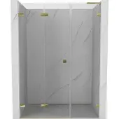 Mexen Lunar-F L vouwdeur douchedeur links 135 , transparant, goud - 836SL-135-050-50-00-L