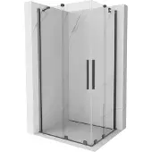 Mexen Velar Duo schuifdouchecabine 90 x 80 , transparant, gun metal - 871-090-080-02-95