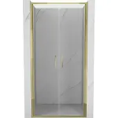 Mexen Exo dubbele douchedeur 100 , transparant, goud - 814-100-000-50-00