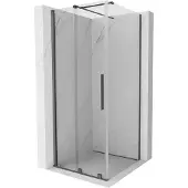 Mexen Velar schuifdouchecabine 110 x 110 , transparant, kanonmetaal - 871-110-110-01-95