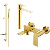 Mexen Zero DF70 badkraanset, goud - 7113DF70-50