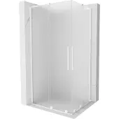 Mexen Velar L Duo schuifdouchecabine 100 x 90 , matglas, wit - 871-100-090-02-33-20
