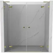 Mexen Lunar L Duo draaibare douchedeur 170 , transparant, goud - 834DL-170-000-50-00