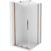 Mexen Velar schuifdouchecabine 100 x 100 , matglas, rosegoud - 871-100-100-31-60