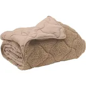 vidaXL Winter Duvet Taupe 140 x 220 cm Microvezel en Teddy fleece