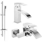 Mexen Libra DQ77 badkuipset, chroom - 745103DQ77-00