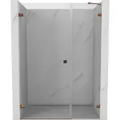 Mexen Lunar-B draaideur douchedeur links 120 , transparant, roségoud - 832S-120-050-60-00-L