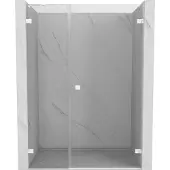 Mexen Lunar-B draaideur voor douche rechts 125 , transparant, wit - 832S-125-050-20-00-P