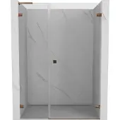 Mexen Lunar-B L douchedeur zwaaiend rechts 150 , transparant, roze goud - 832SL-150-050-60-00-P
