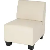 MCW Modulaire fauteuil zonder armleuningen, middendeel Lyon, kunstleer ~ crème