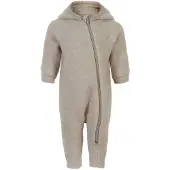 Mikk-Line Wagenspak m. Muts - Wol - Melange Offwhite - - 74 - Wagenspakken