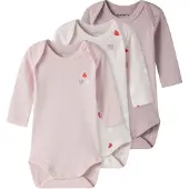Name it Rompertje/body rosa / oudroze / pastelroze / rood