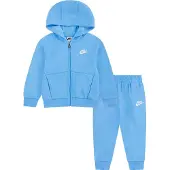 Nike Joggingpak 'CLUB' neonblauw / wit