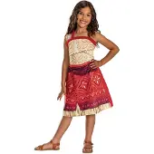 Disguise DISNEY - MOANA 2, Kostuum Jurk Moana/Vaiana Classic, Maat M (7-8 jaar), Meisjes