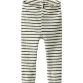 Name it Leggings 'NBNBANI' olijfgroen / wit