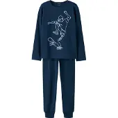 Name It Kids Nachtkledij 'NKMTitan Skater' donkerblauw / wit
