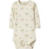 Lil´ Atelier Rompertje/body ombergrijs / wit