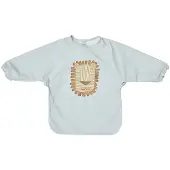 OYOY Lobo Lion slabbetje met mouw Ice blue