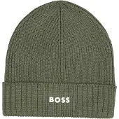 BOSS Muts olijfgroen / wit