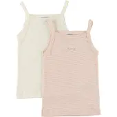 Petit Bateau Unterhemd - 2er-Pack - Weiß/Rosa - - 5 Jahre (110) - Unterhemden