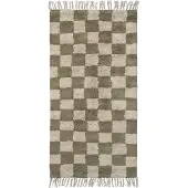 Ferm Living Vloerkleed Mara Elm Green / Warm Sand (150 x 80 cm)