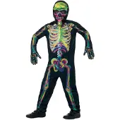 Smiffys Kostüm - Glow In The Dark Skeleton - Multi - - 7-9 Jahre (122-134) - Kostüme