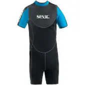 Seac Neoprenanzug - Sense Shorty Man 2, 5 mm - Schwarz/Blau - - S - Small - Neoprenanzüge