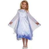 Disguise Disney officieel klassiek Elsa Sneeuwkoningin kostuum, Frozen 2 kostuum kinderen 4-6 jaar