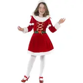 Smiffys Verkleedkleren - Kleine Juffrouw Santa - - 7-9 jaar (122-134) - Verkleedkleren