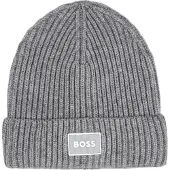 BOSS Kinderbeanie met rubberen logopatch