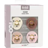 BIBS – Fopspenen - Colour – 4 Pack – Rond - Ivory/Blush/Woodchuck/Blossom – Maat 2