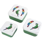 Petit Jour Paris Broodtrommel Set - 3 stk - 11,5 x 5,5 cm - Pape - - OneSize - Broodtrommels