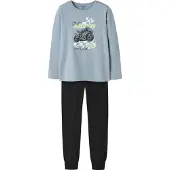 Name it Nachtkledij duifblauw / lichtgroen / zwart / wit