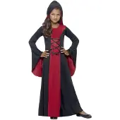 Smiffys Kostüm - Vamp - Schwarz/Rot - - 10-12 Jahre (140-152) - Kostüme