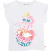 Billieblush T-shirt wit Meisjes Katoen Ronde hals Printopdruk - maat 116