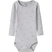 Name it Body l/ä - Lochmuster - NbfBerries - Lilac Marble - - 68 - Body L/Ä