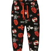 Name It Mini Broek 'Halloween' oranje / zwart / wit