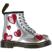 Dr. Martens Laarzen - 1460 T - Silver Metallic+Felrood/Patent - - 23 - Laarzen