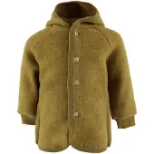 Engel - Kinder Kapuzenjacke mit Holzknöpfen - Wollen vest 98/104, bruin