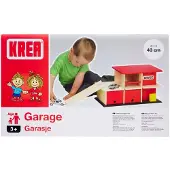 Krea Garage - Hout - 43x24 cm - Rood/Naturel - - OneSize - Racebanen