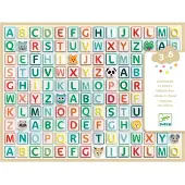 Djeco Stickers - 300 stk - 3D-alfabet - - OneSize - Stickers