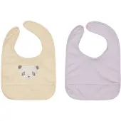 OYOY Lun Lun panda slabbetje 2-delig Vanilla-lavender
