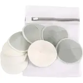 HAAKAA Wasbare Borstvoedings Pads - 8 st. - Wit/Grijs - - OneSize - Borstvoedingspads